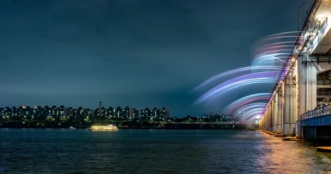 Banpo bridge Stock Footage 112584944