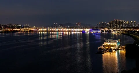 Banpo bridge wide Stock Footage 112585053