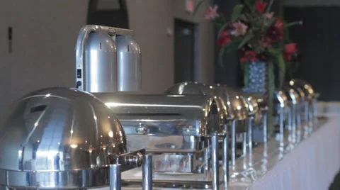 Banquet Catering Buffet Focus Rack Stockbeeldmateriaal 35097671