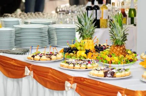 Banquet dessert table Foto stock