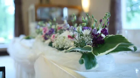 Banquet Flowers Video stock 25530096