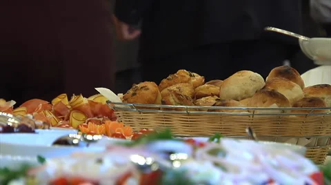 Banquet food Stock Footage 1095321