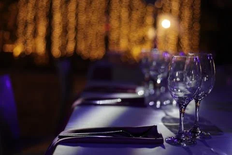 Banquet setting Stock Photos