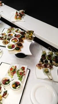 Banquet snacks on the table Stock Photos