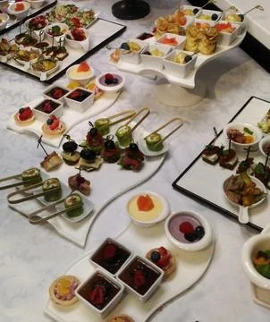 Banquet snacks on the table Stock Photos
