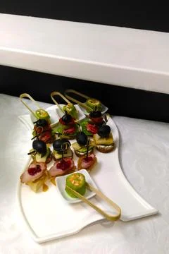 Banquet snacks on the table Stock Photos