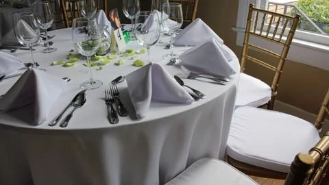 Banquet Table Stock-Fotos