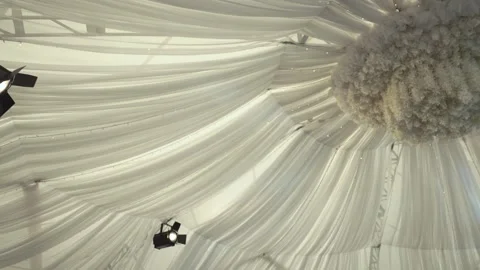 Banquet tent ceiling Stock Footage 169982326