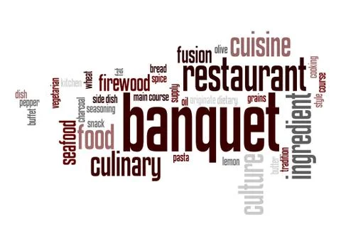 Banquet word cloud Stock-Illustration