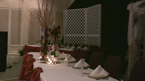 BanquetTable01 Stock Footage 548571
