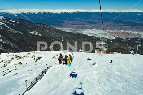 Bansko ski slope Stock Photos