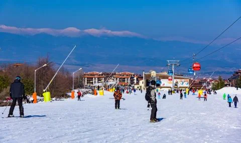 Bansko ski slope Fotos de archivo