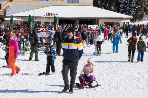 Bansko ski slope Foto stock