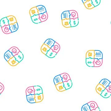 Bant budget authority needs timeline vector seamless pattern Stock Illustration