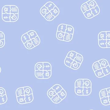 Bant budget authority needs timeline line vector seamless pattern Stock Illustration