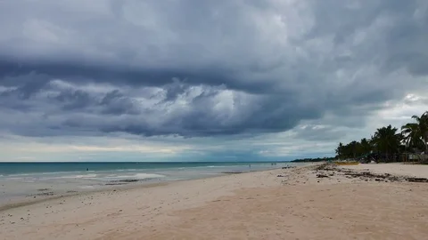 Bantayan White Sand Beach  (Time Lapse) Stock Footage 77155587