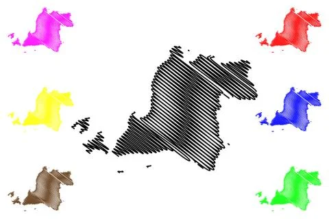 Banten map vector.... Stock Illustration