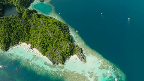 Banul Beach in Coron, Palawan, Philippines. Stock Footage 314997362