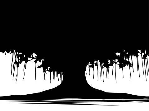 Banyan tree Stock Illustration