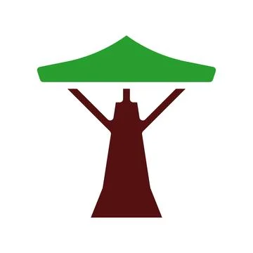 Baobab Tree Icon. Concept of Nature, Growth, and Longevity. Stock Illustration