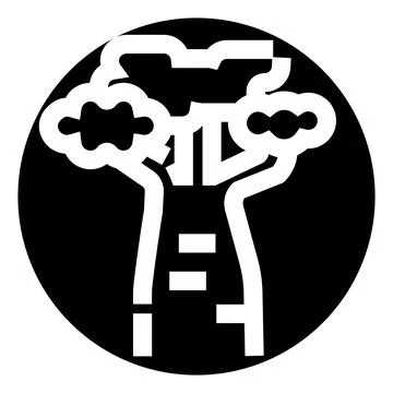 Baobab tree icon representing african nature and flora Stock Illustration