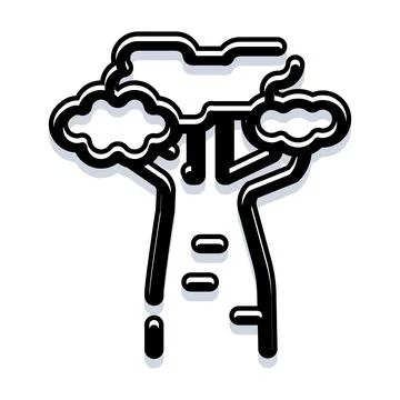 Baobab tree icon representing nature and growth Stock Illustration