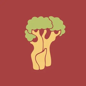 Baobab tree Stock Illustration