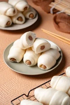 Baozi or Chinese Steamed Buns Stock-Fotos