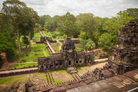 Baphuon temple at Angkor Wat complex, Siem Reap, Cambodia. Stock Photos