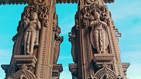 BAPS Swaminarayan Akshardham USA Stock Footage 303192545