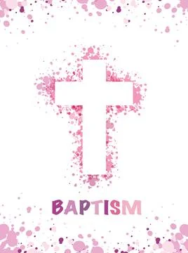 Baptism card Stock Illustration