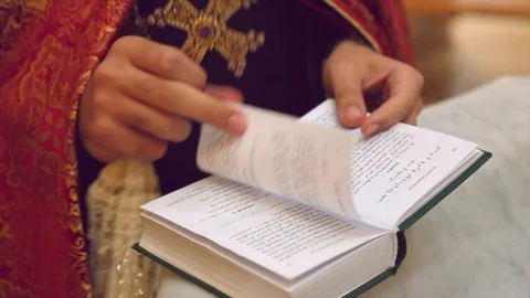 The baptism of a child. Stock Footage 129184322