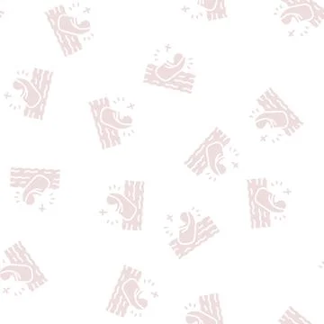 Baptism christianity glyph seamless pattern Stock Illustration