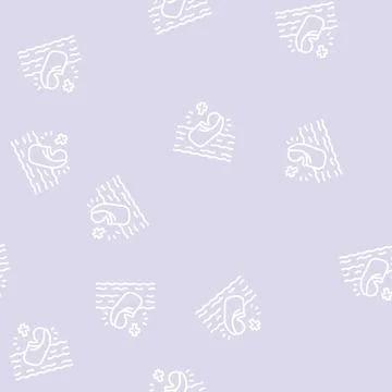 Baptism christianity line seamless pattern Stock Illustration