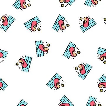 Baptism christianity vector seamless pattern Stock Illustration