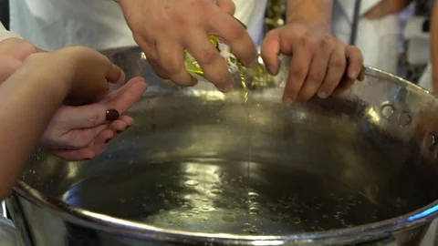 Baptism oil Video stock 96488963