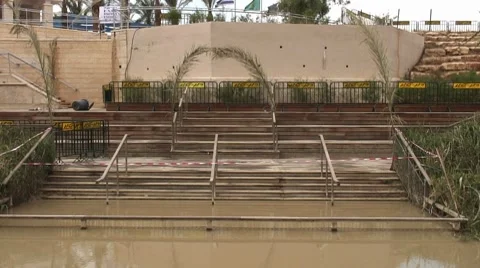 Baptism place jordan river Stock Footage 8691332