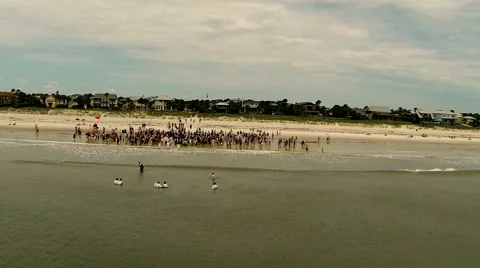 Baptism on shore Stock-Footage 42830088