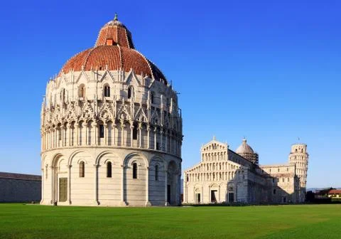 The baptistery of Pisa. Stock Photos