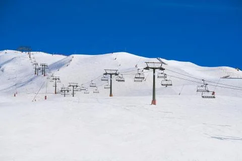 Baqueira Beret in Lerida Catalonia ski spot resort in Aran Valley Stock Photos