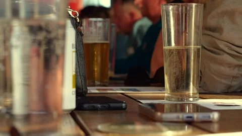 Bar with alcohol on the counter Stock Footage 266456306
