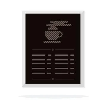 Bar and cafe menu vector flat isolated Stock Illustration