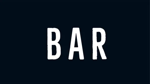 BAR animated text for video Video stock 131600238