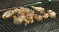 Bar-B-Q Chicken on the grill clip 5 HD Footage