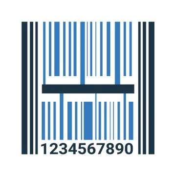 Bar, bar code, code icon, or code Stock-Illustration