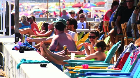 Bar on the beach tighter shot Stock Footage 41122583