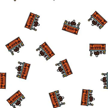 Bar beer drink vector seamless pattern イラスト素材