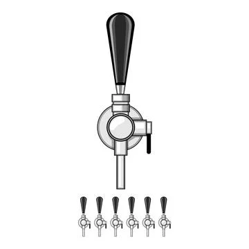 Bar beer tap cartoon vector graphic Stock Illustration