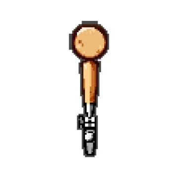 Bar beer tap handle pixel art vector illustration Stock Illustration