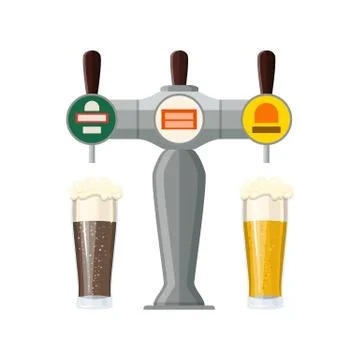 Bar Beer Tap Ilustración de archivo
